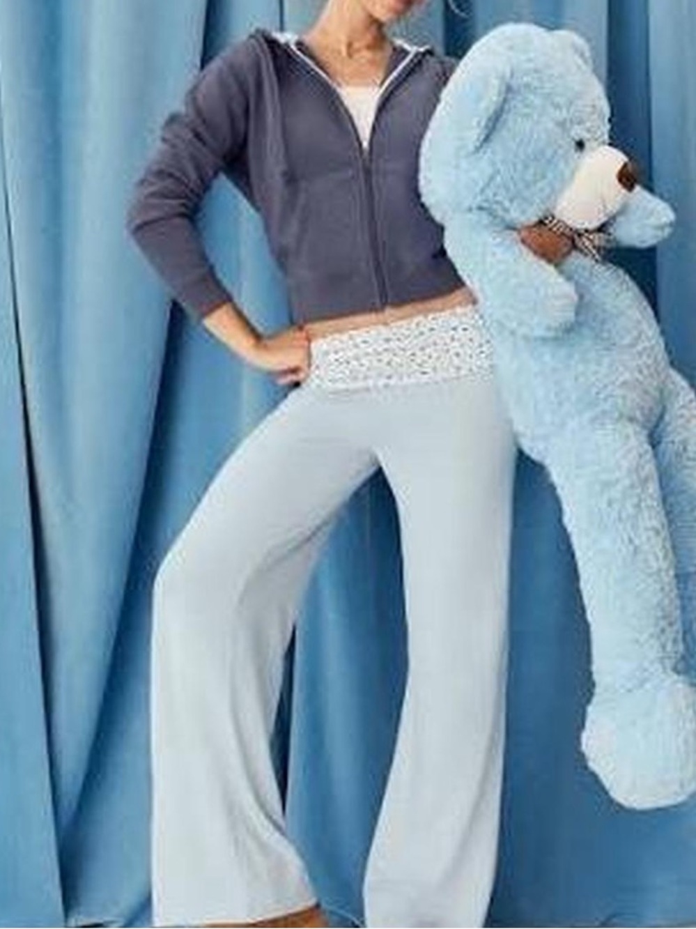 Light Blue Pants - Cozy Lounge Bottoms Demetra for Aeropostale